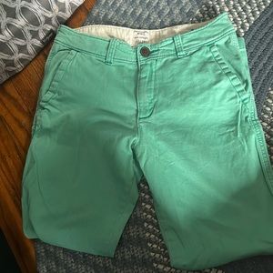 Green Abercrombie kids slim straight pants